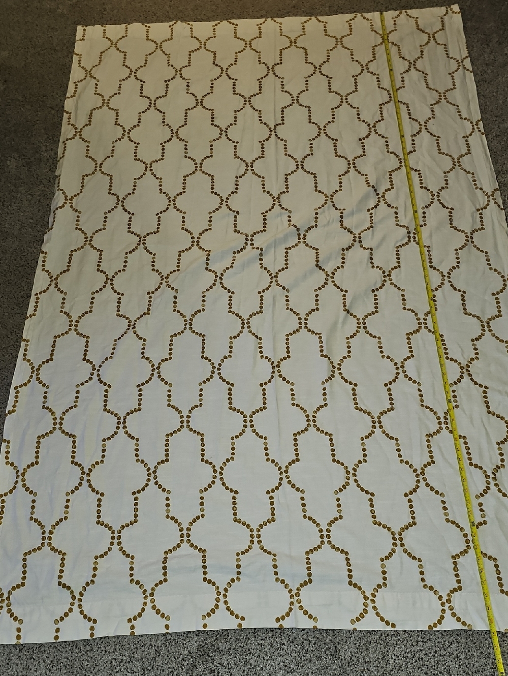 Threshold Dot Lattice Curtain Panel 100% Cotton